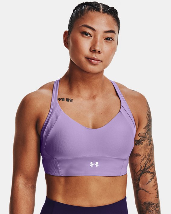 Soutien-gorge de sport à maintien modéré UA Infinity Rib pour femme, Purple, pdpMainDesktop image number 0